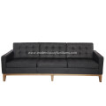 Florence Knoll Leather 3 seat Sofa Replica